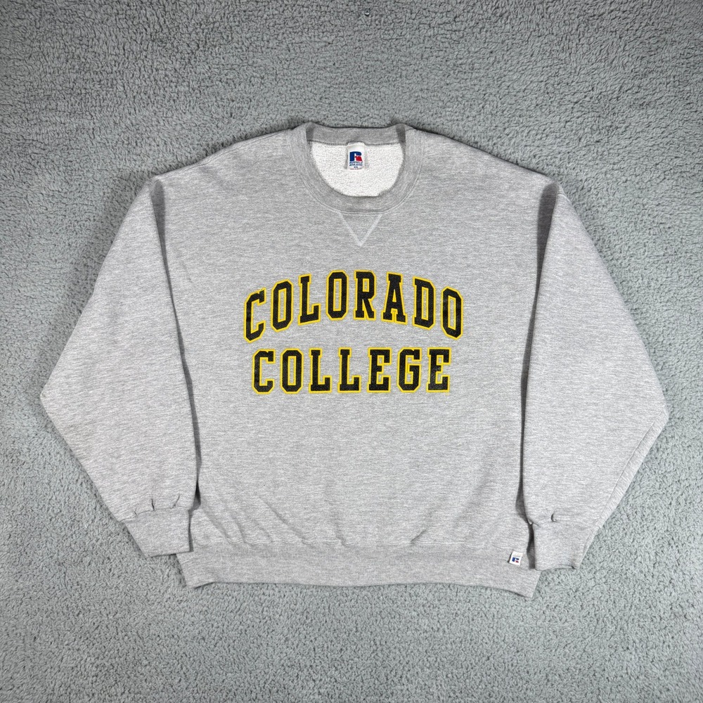 Russell Athletic Colorado College Sweatshirt Mens 2XL Gray Crewneck Pullover